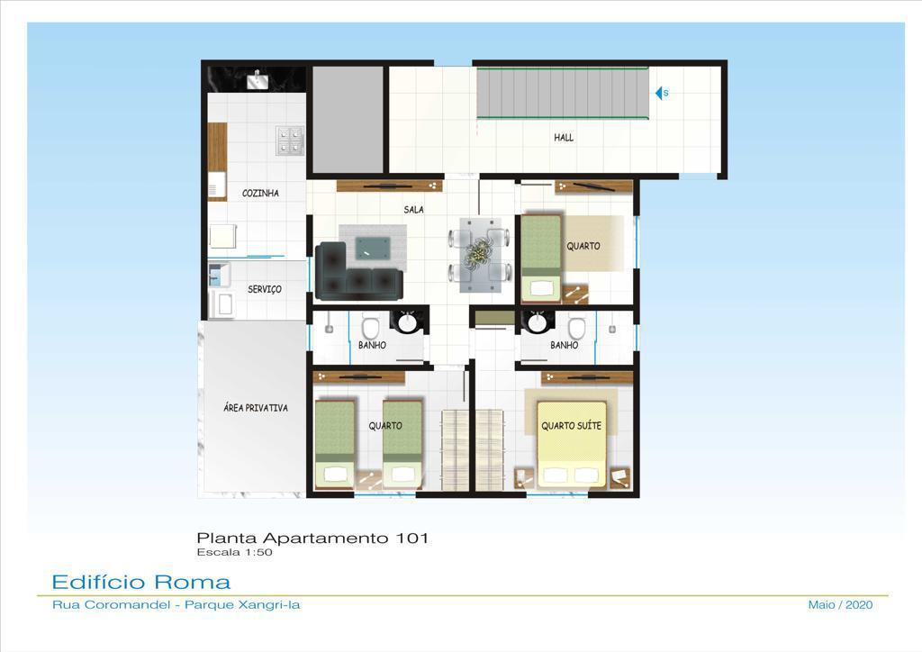 Apartamento, Xangri-lá, 3 Quartos