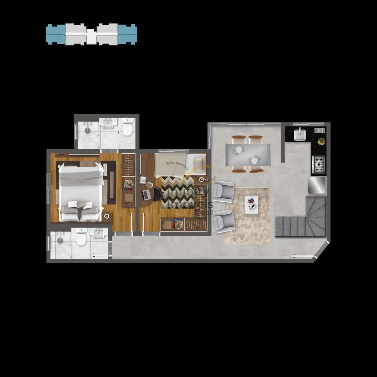 Apartamento, Fernão Dias, 2 Quartos