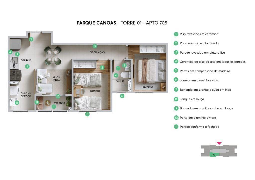Apartamento, Betânia, 2 Quartos, 1 Vaga, 1 Suíte