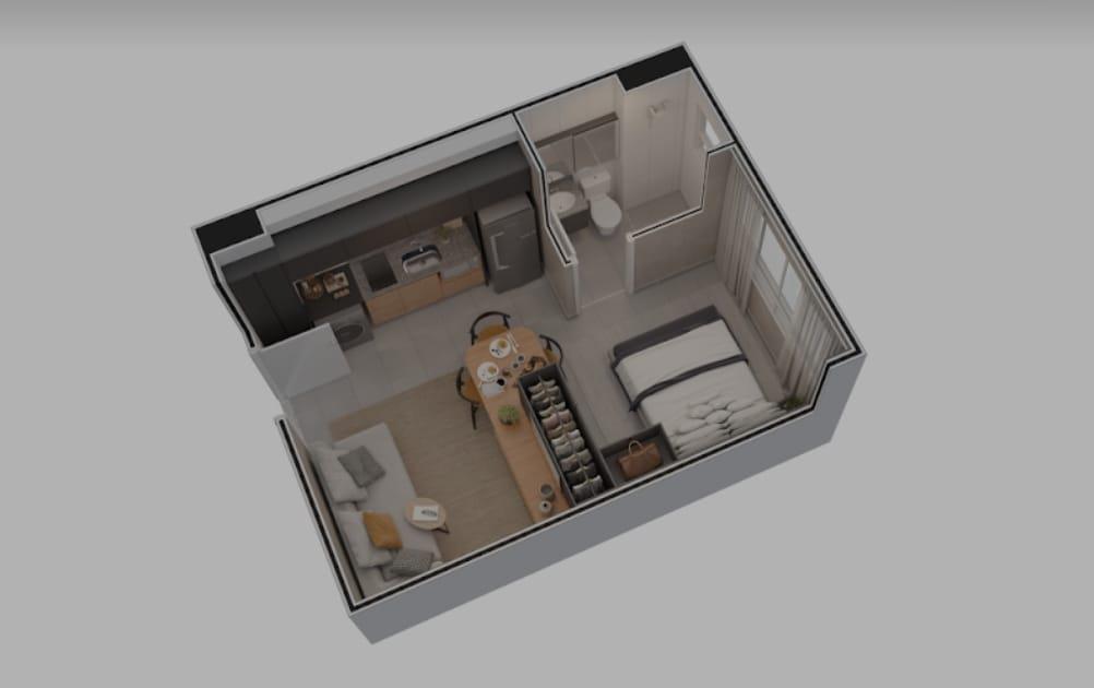 Apartamento, São Cristóvão, 1 Quarto, 0 Vaga, 1 Suíte