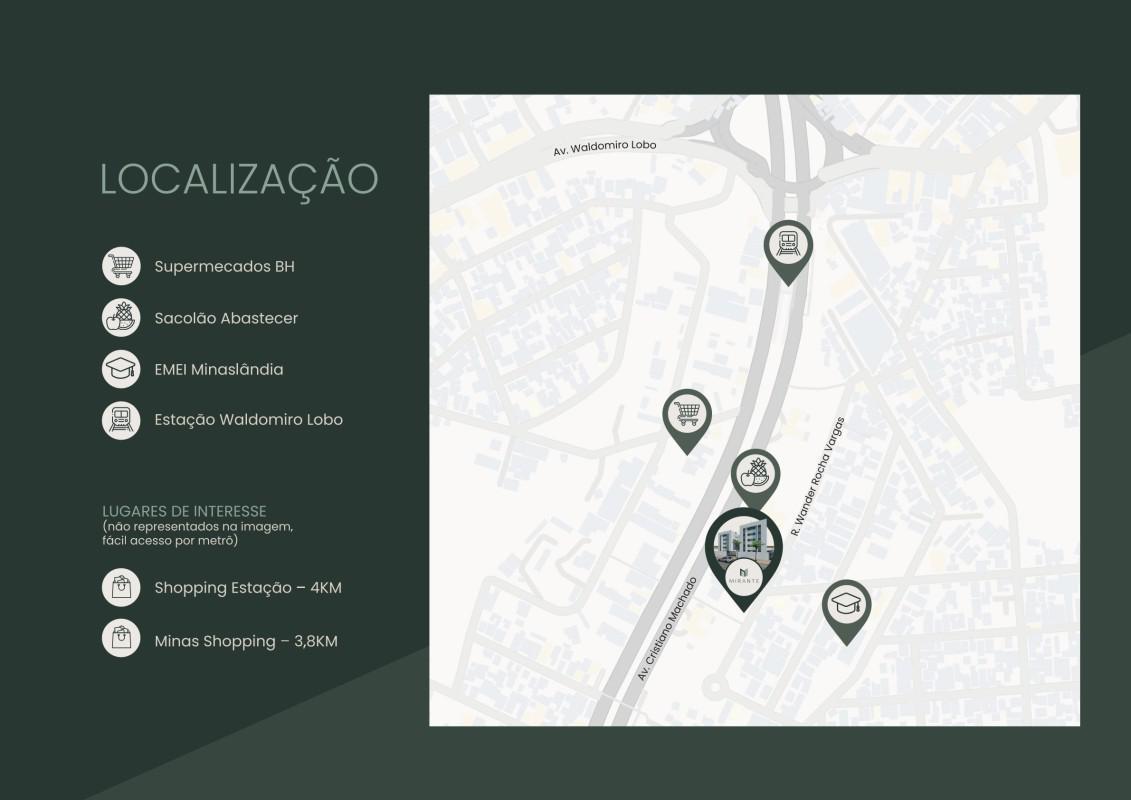 Apartamento, Minaslândia (p Maio), 2 Quartos, 1 Vaga