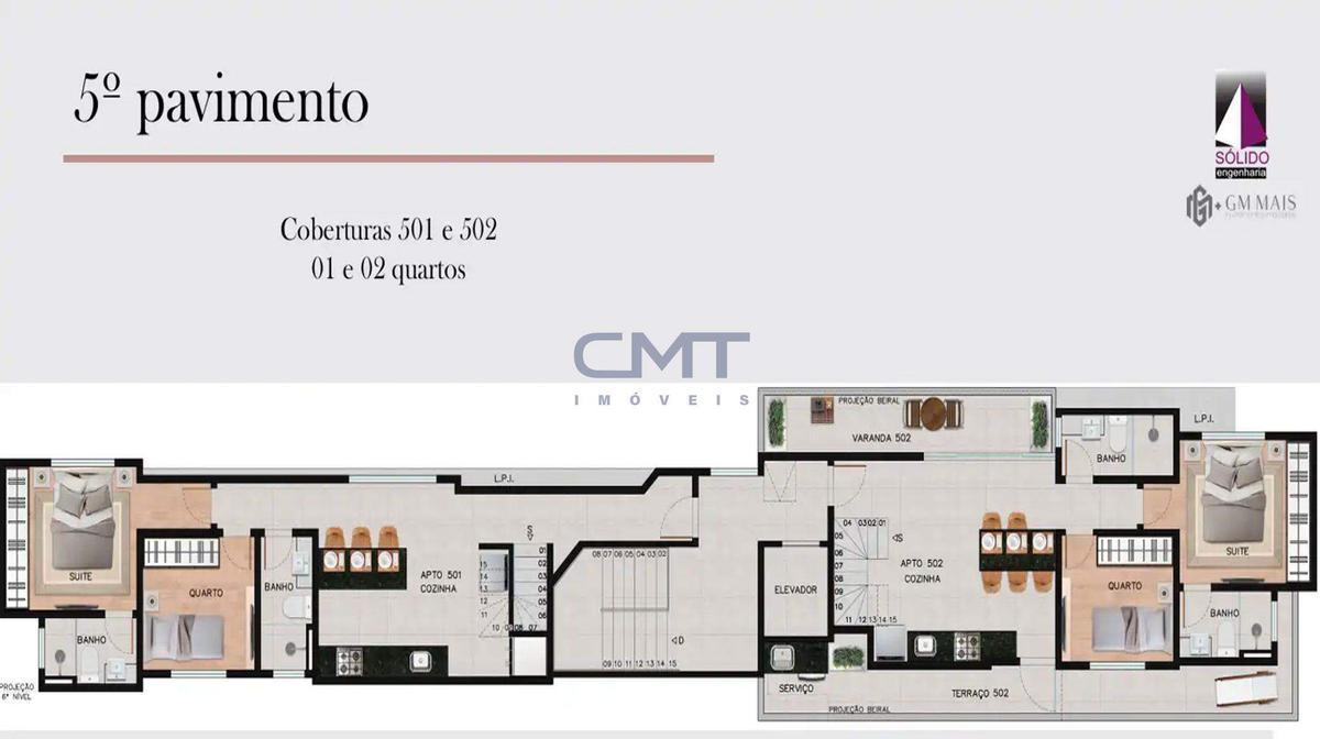 Apartamento, Cruzeiro, 2 Quartos, 1 Vaga, 1 Suíte