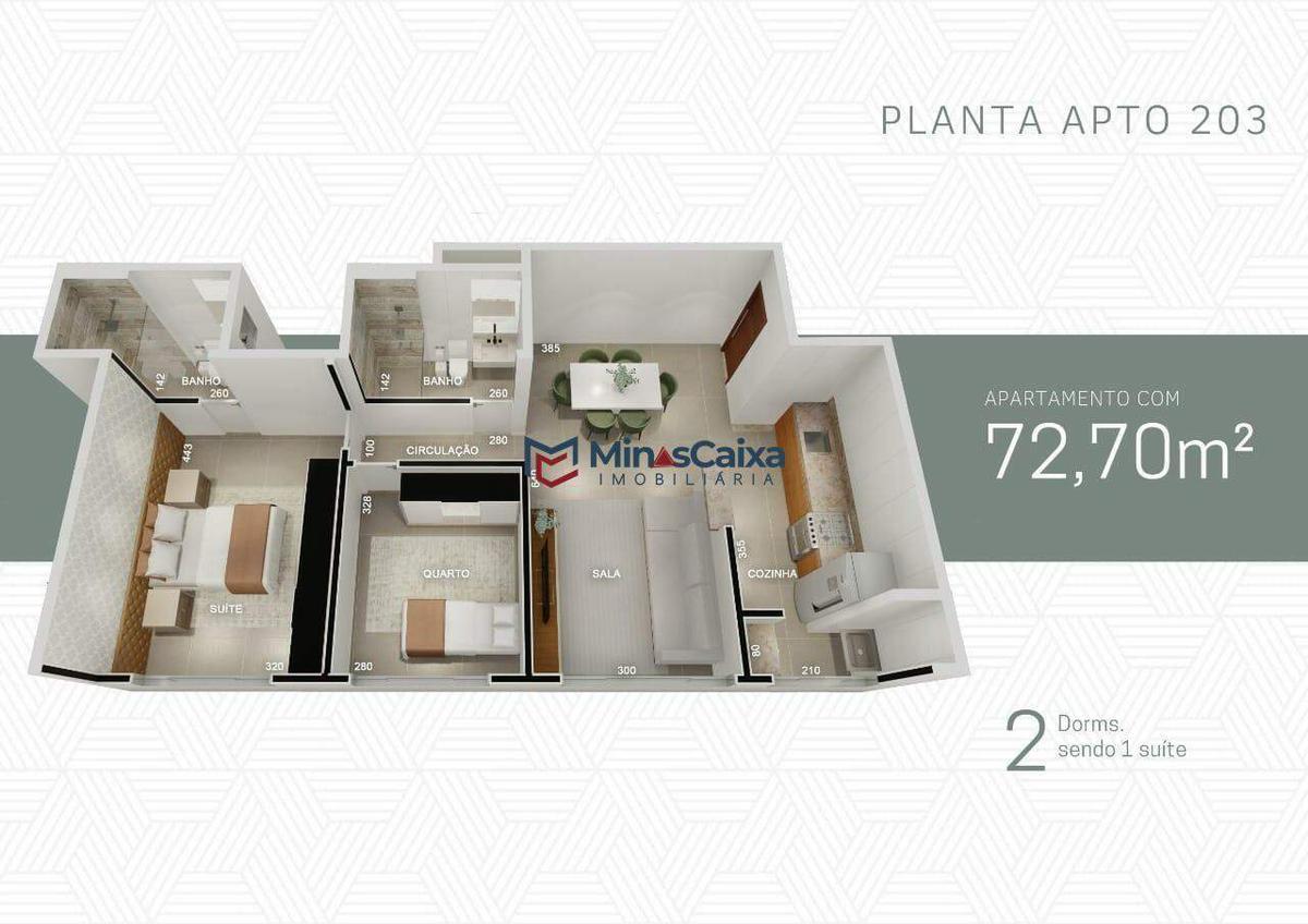 Apartamento, Vila dos Técnicos, 2 Quartos, 1 Vaga, 1 Suíte