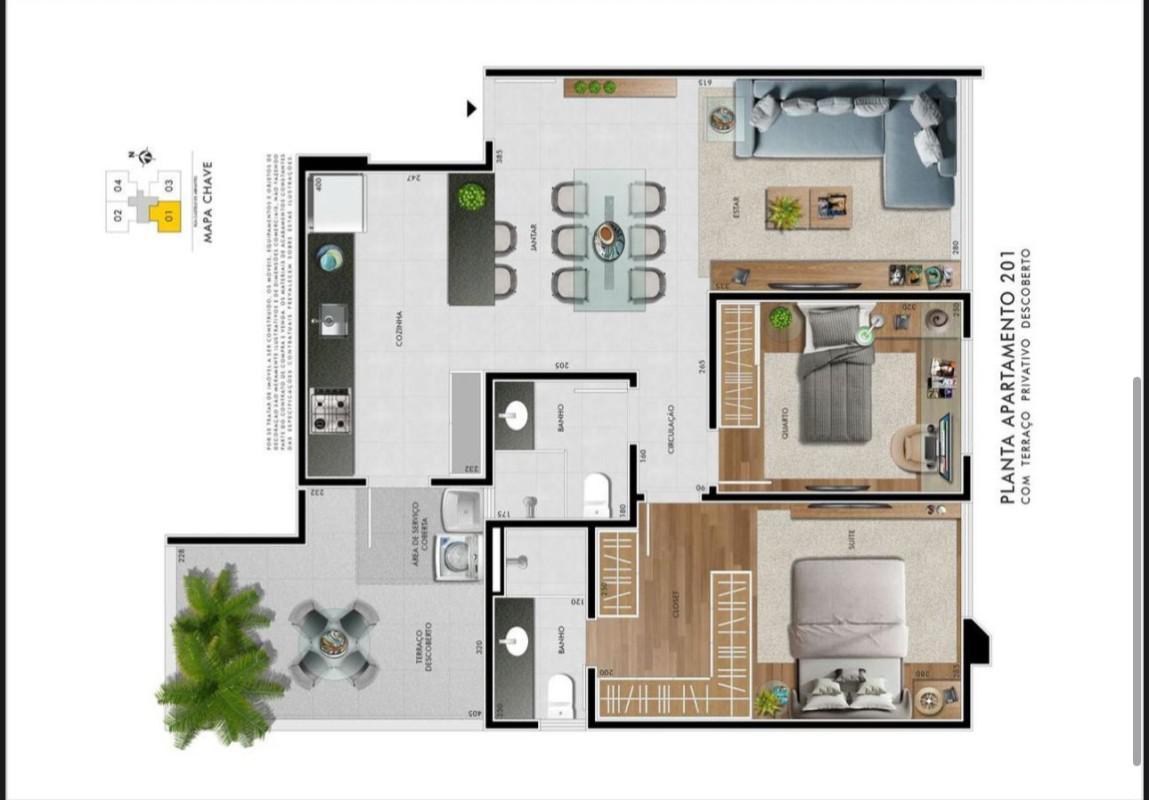 Apartamento, Castelo, 2 Quartos, 2 Vagas, 1 Suíte