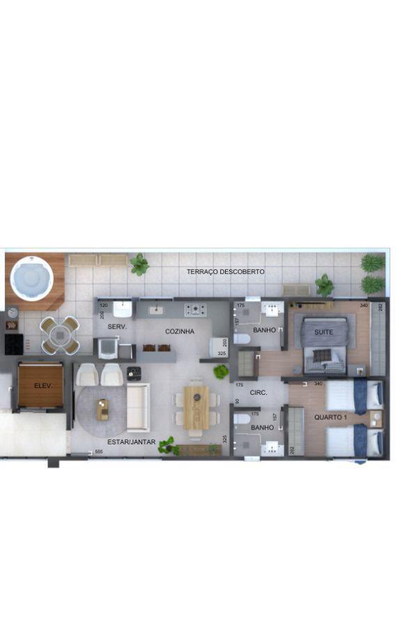 Apartamento, Jardim América, 2 Quartos, 3 Vagas, 2 Suítes