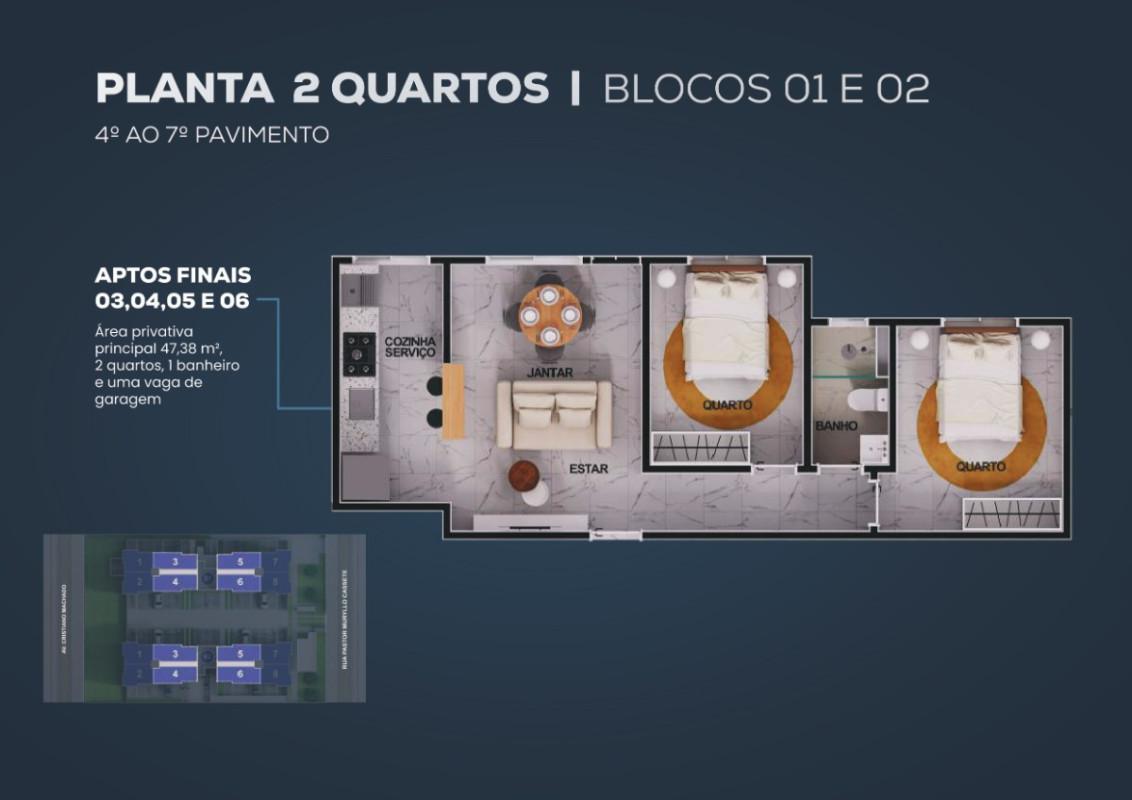 Cobertura, São Bernardo, 2 Quartos, 1 Vaga