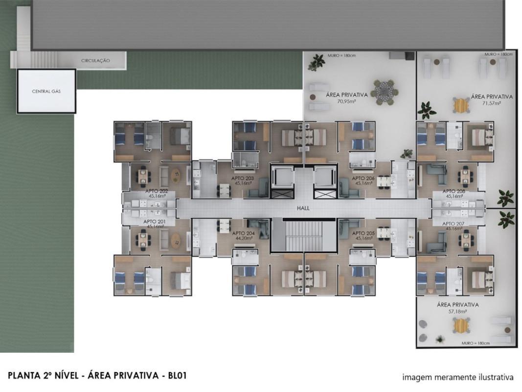 Apartamento, Canaã, 2 Quartos, 1 Vaga