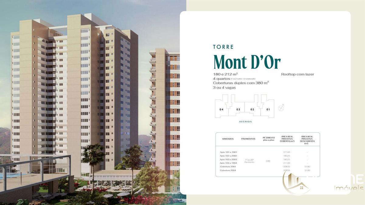 Apartamento, Piemonte, 4 Quartos, 3 Vagas, 2 Suítes