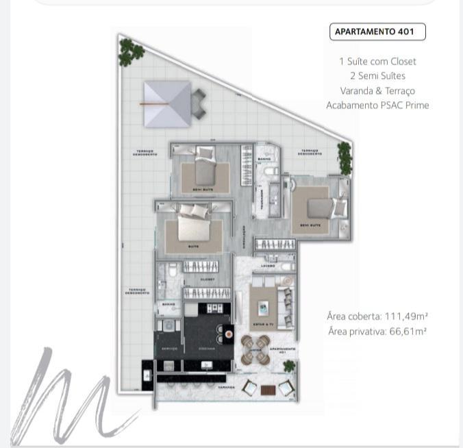 Apartamento, Lourdes, 3 Quartos, 2 Vagas, 1 Suíte