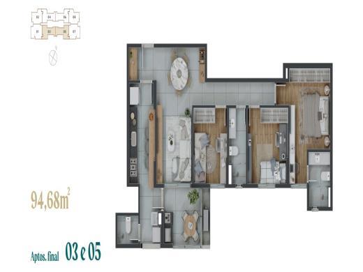 Apartamento, Vila da Serra, 3 Quartos, 2 Vagas, 1 Suíte