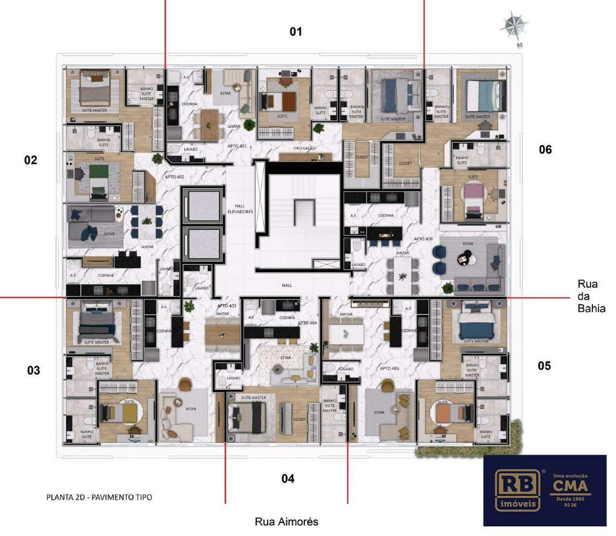 Apartamento, Lourdes, 2 Quartos, 2 Vagas, 2 Suítes