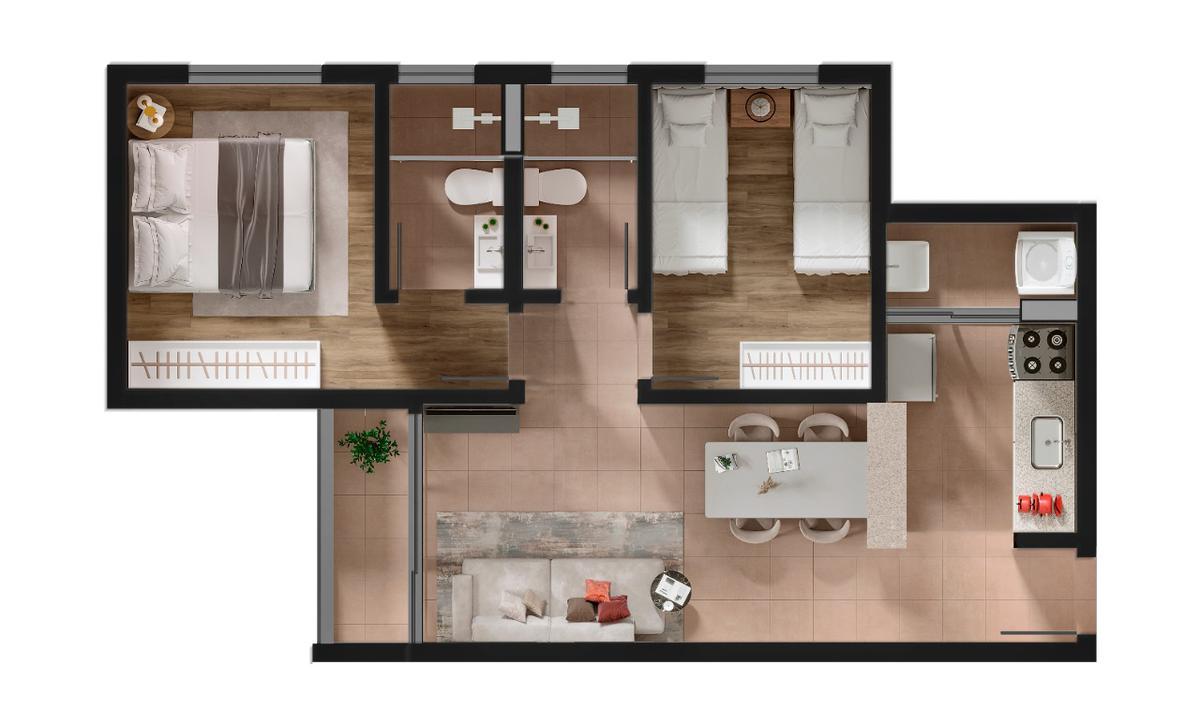 Apartamento, Santa Mônica, 2 Quartos, 1 Vaga, 1 Suíte