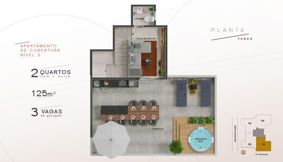 Cobertura, São Lucas, 2 Quartos, 3 Vagas, 1 Suíte