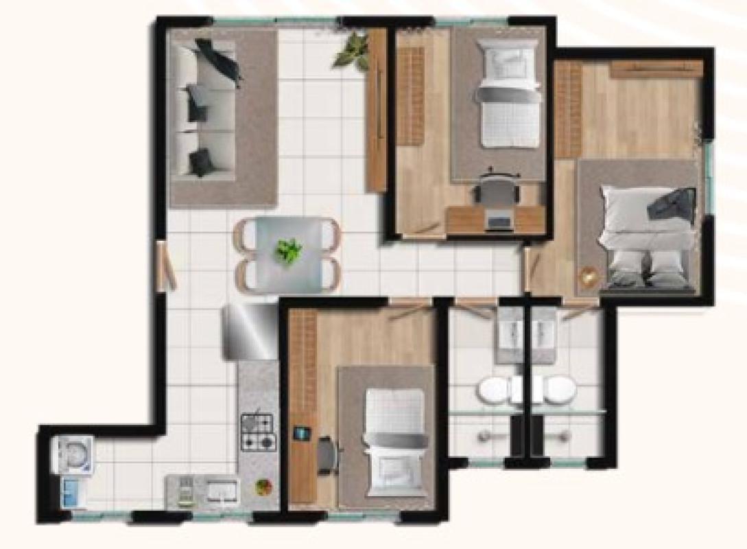 Apartamento, União, 2 Quartos, 1 Vaga, 1 Suíte