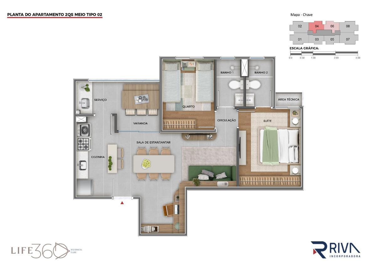 Apartamento, Palmares, 2 Quartos, 1 Vaga, 1 Suíte
