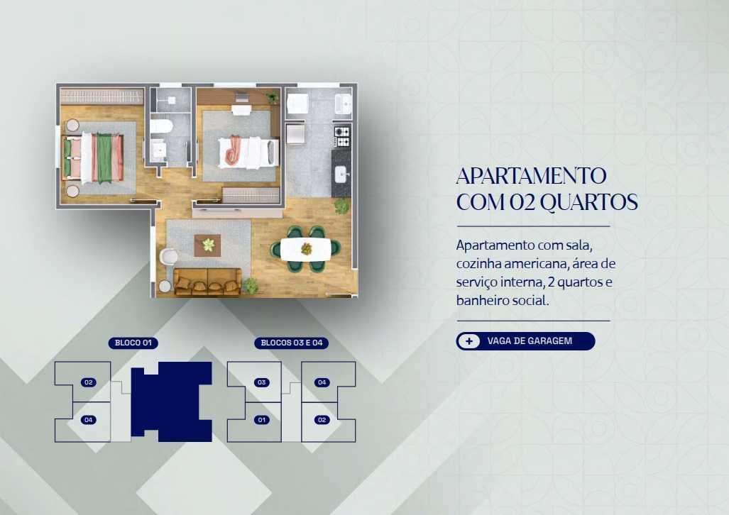 Apartamento, Boa Esperança, 2 Quartos, 1 Vaga
