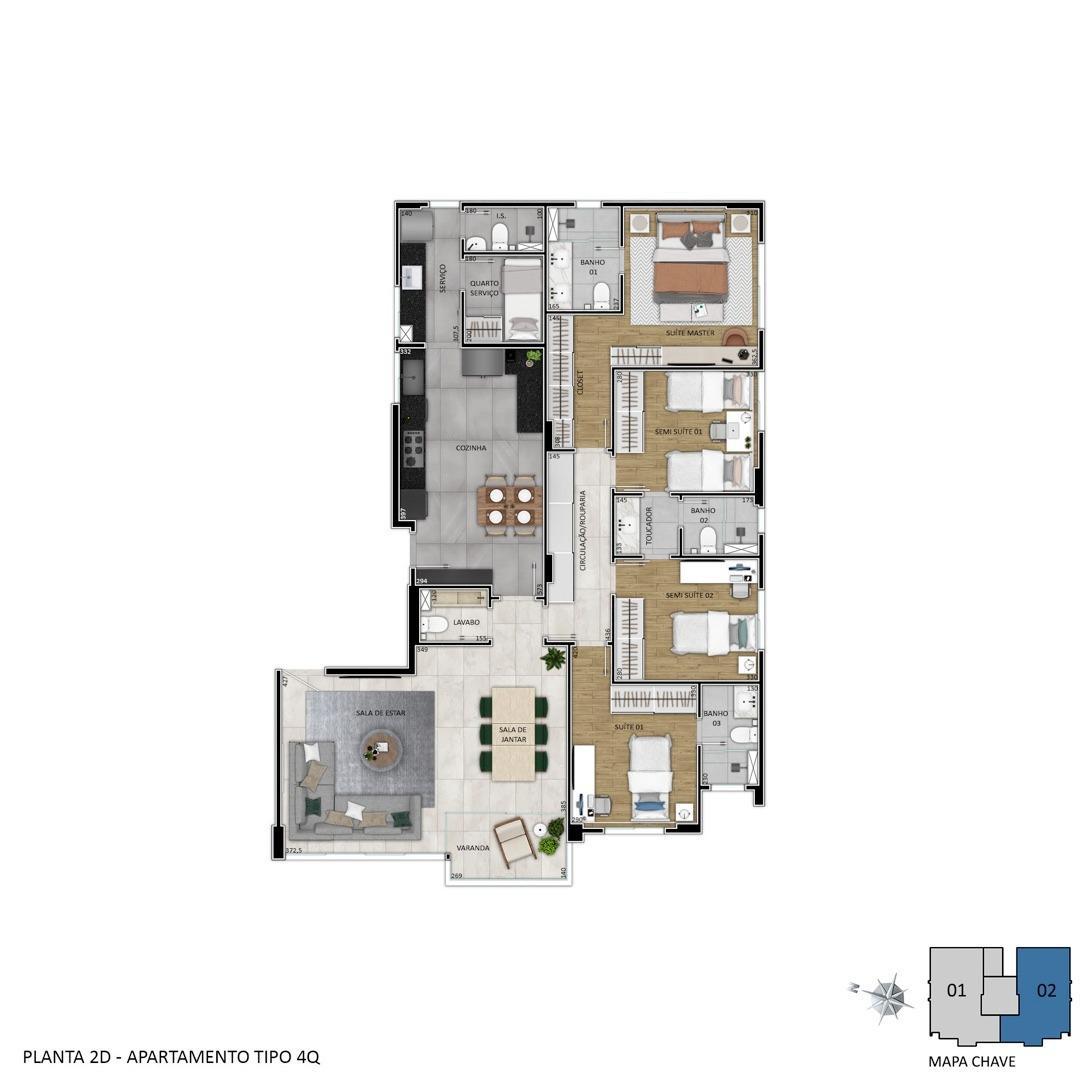 Apartamento, Serra, 4 Quartos, 3 Vagas, 2 Suítes