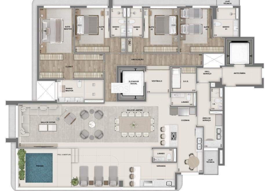 Cobertura, Vila da Serra, 4 Quartos, 4 Vagas, 4 Suítes