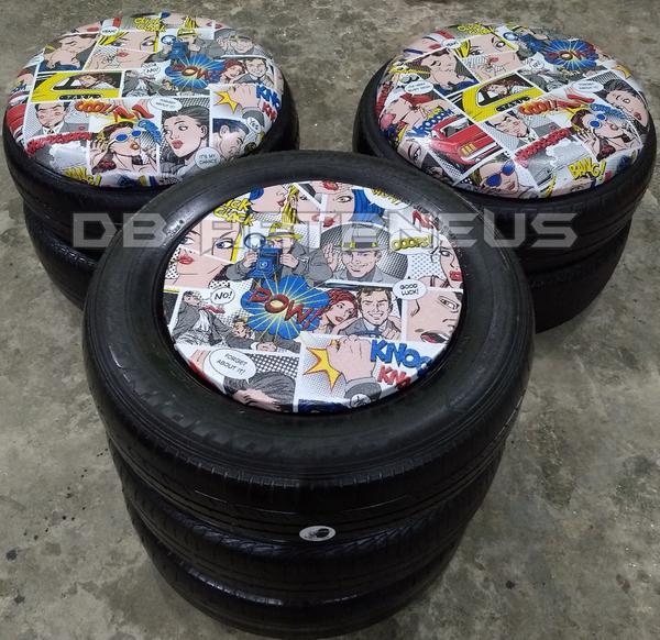 Pufes Feitos Com Pneus
