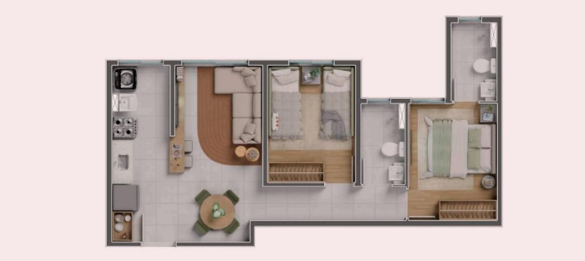 Apartamento, Estoril, 2 Quartos, 1 Vaga, 1 Suíte