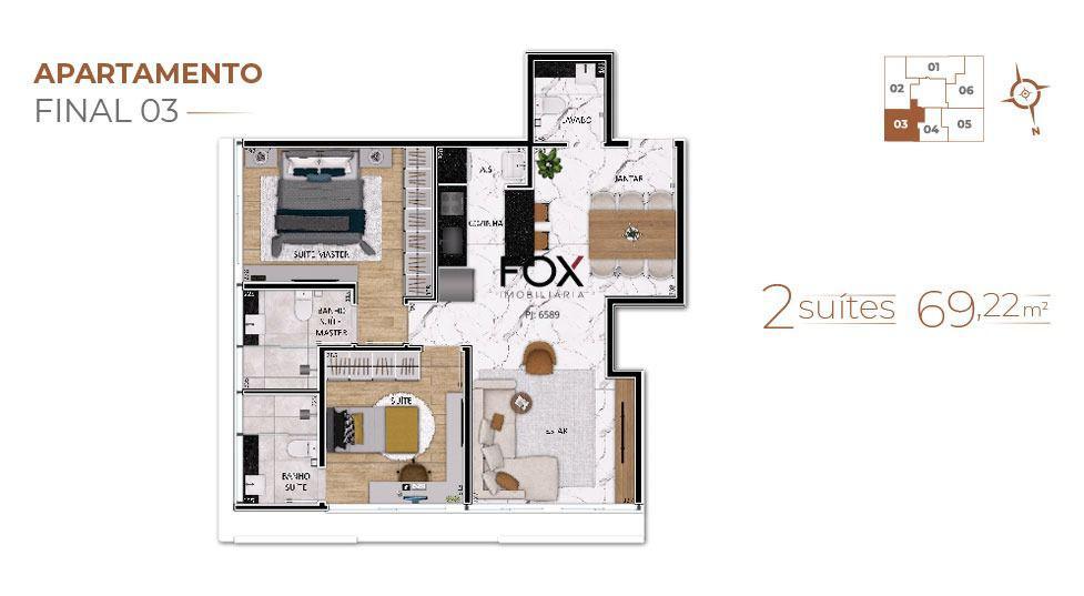 Apartamento, Lourdes, 2 Quartos, 2 Vagas, 2 Suítes