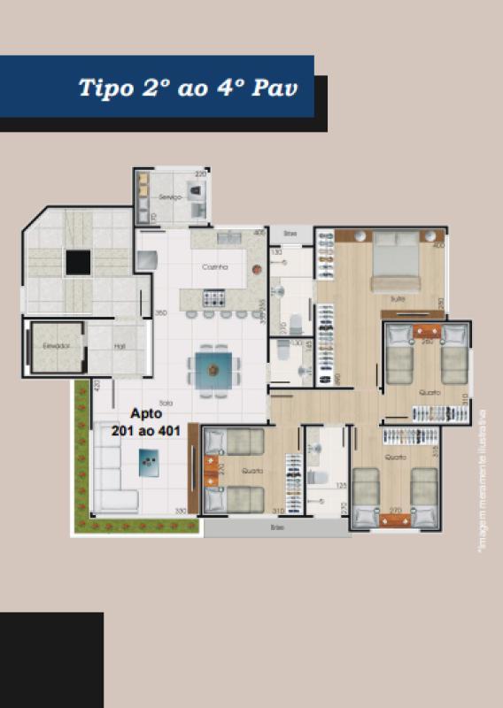 Apartamento, Jaraguá, 4 Quartos, 3 Vagas, 1 Suíte