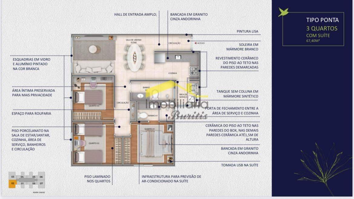 Apartamento, Palmeiras, 3 Quartos, 2 Vagas, 1 Suíte