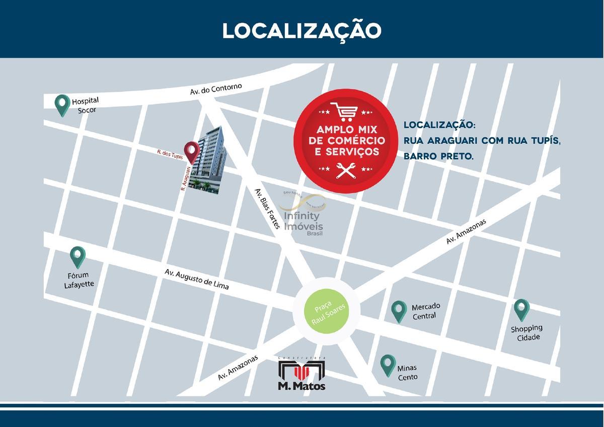 Apartamento, Barro Preto, 1 Quarto