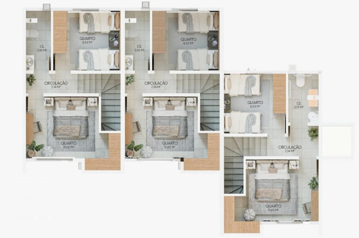 Casa, Novo Barreirinho, 3 Quartos, 2 Vagas