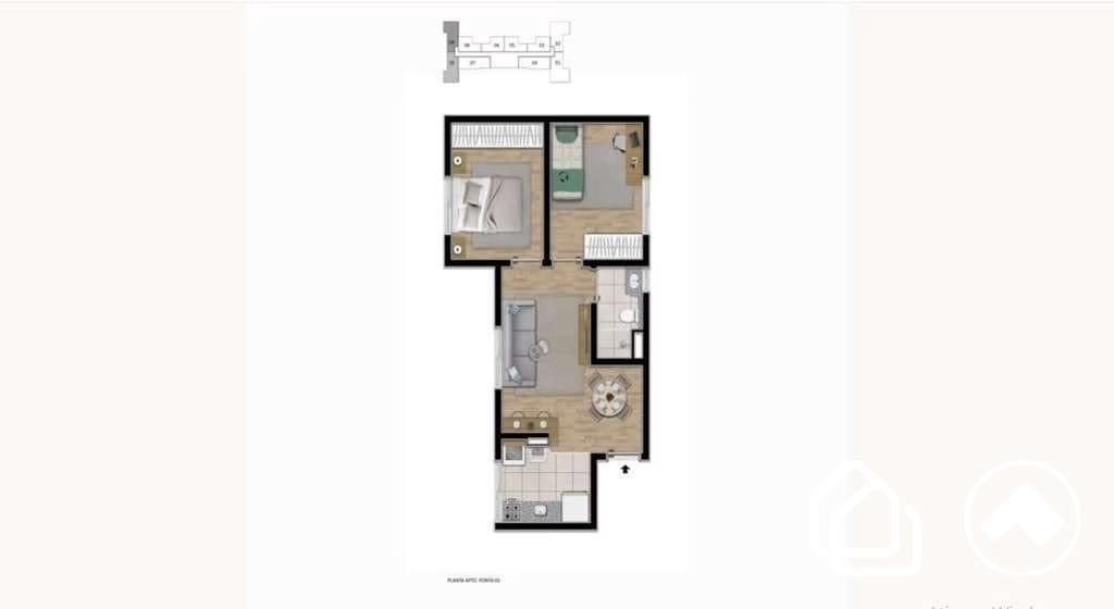 Apartamento, Centro, 2 Quartos, 1 Vaga, 1 Suíte