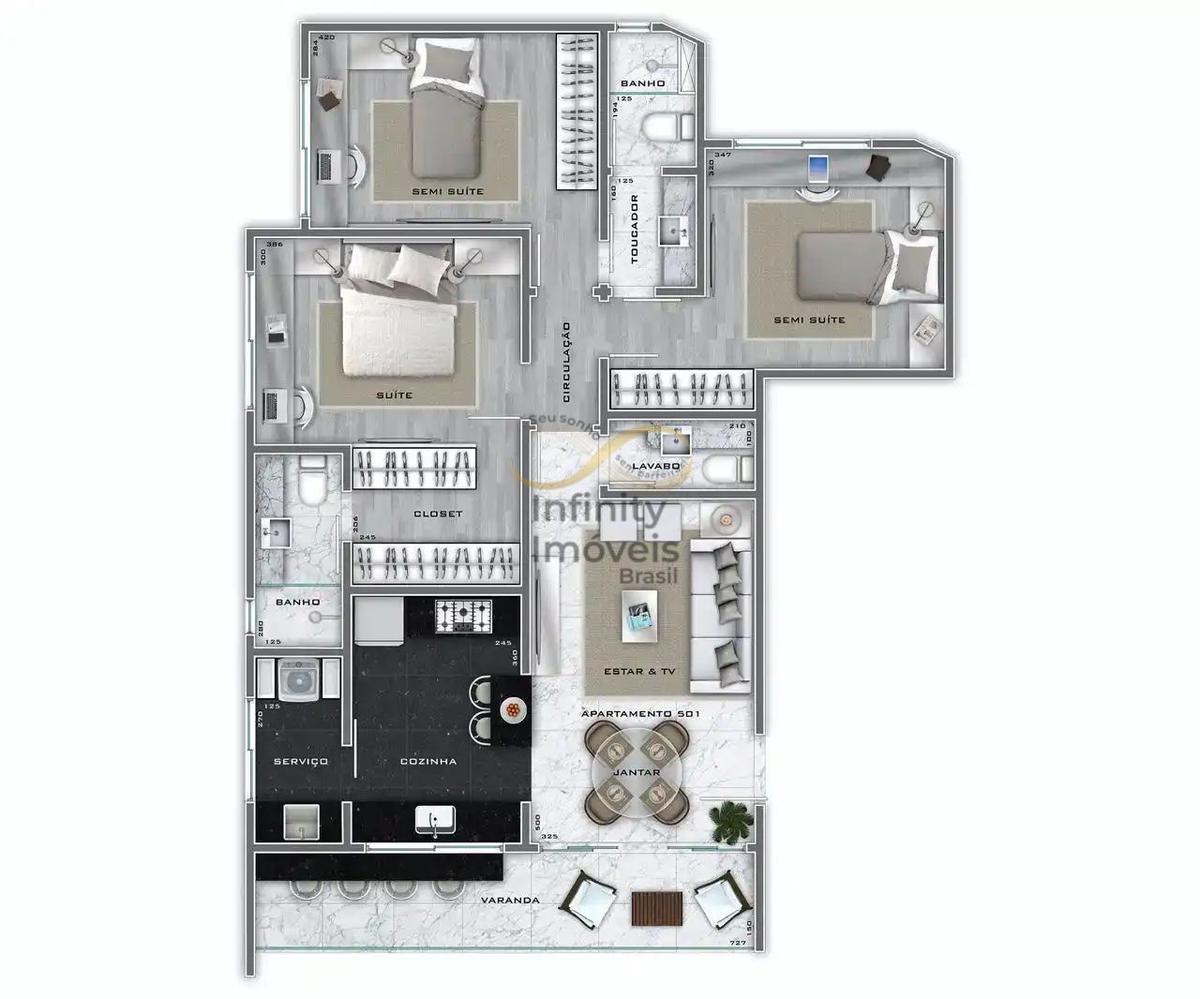 Apartamento, Lourdes, 2 Quartos