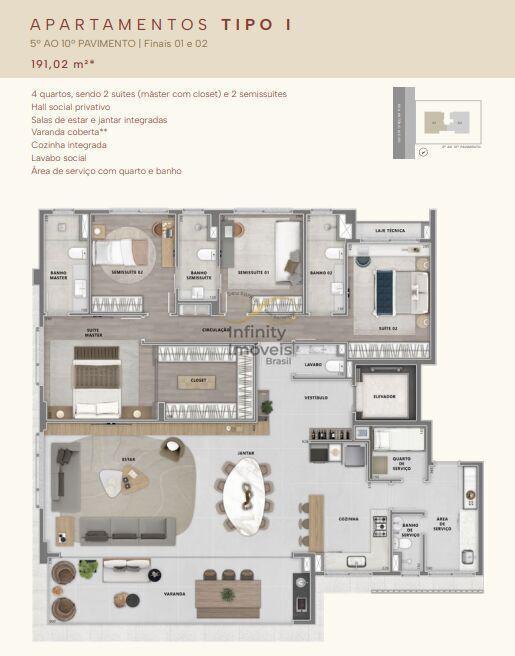 Apartamento, Lourdes, 4 Quartos