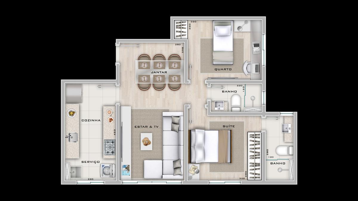Apartamento, São Lucas, 2 Quartos, 1 Vaga, 1 Suíte