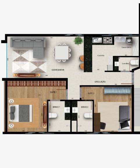 Apartamento, Serra, 2 Quartos, 2 Vagas, 2 Suítes