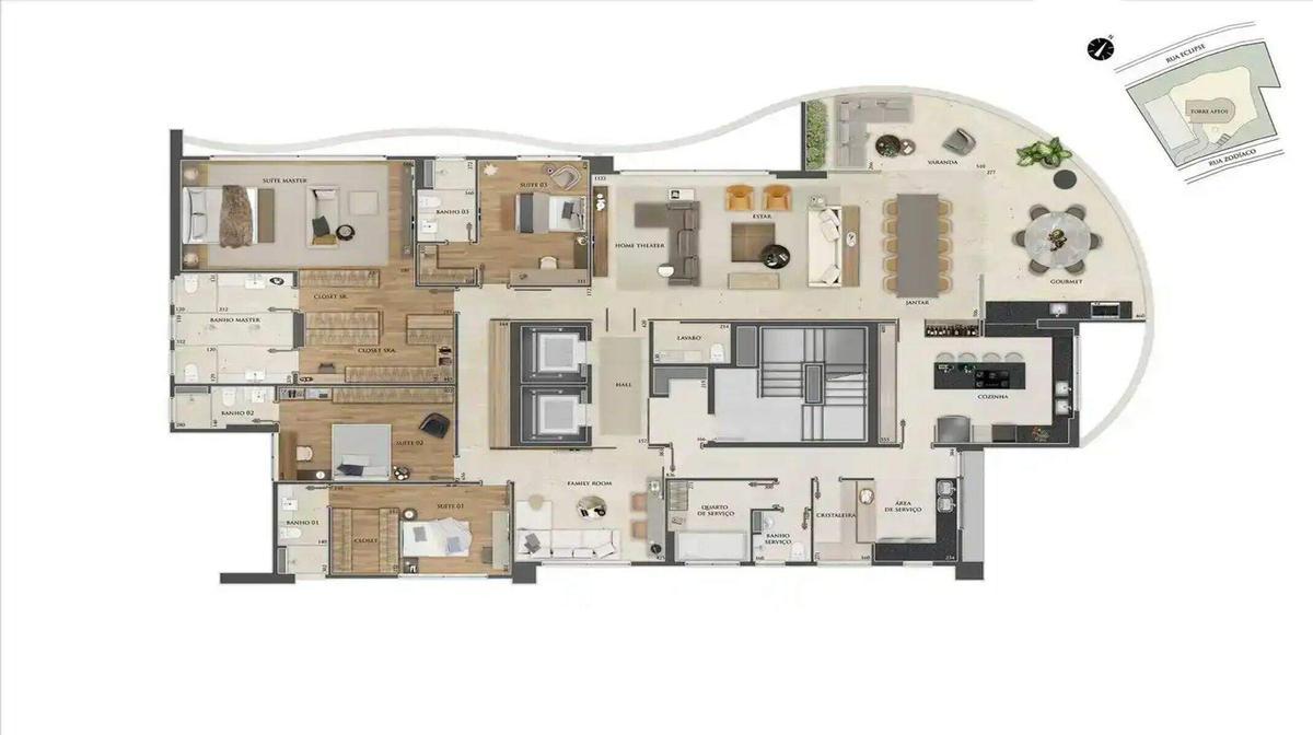 Apartamento, Santa Lúcia, 4 Quartos, 4 Vagas, 4 Suítes