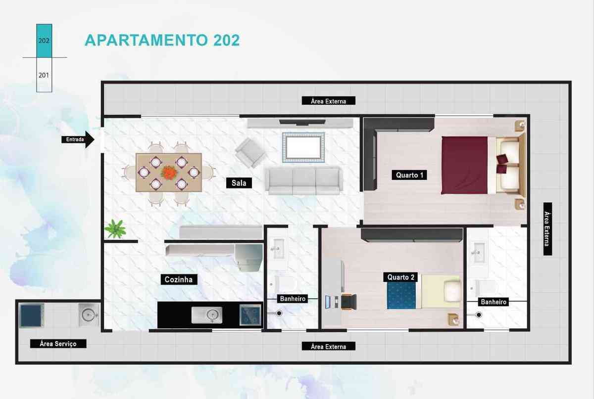 Apartamento, Alto Barroca, 2 Quartos, 2 Vagas, 1 Suíte