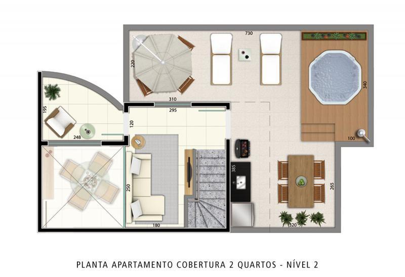 Cobertura, Ouro Preto, 2 Quartos, 2 Vagas, 1 Suíte
