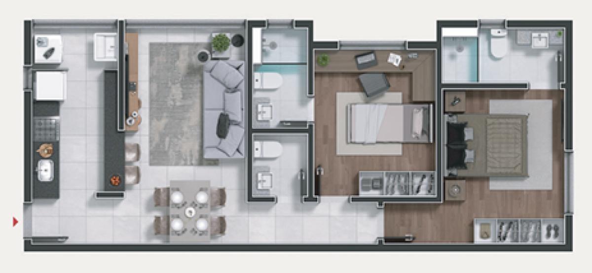 Apartamento, Santa Efigênia, 2 Quartos, 2 Vagas, 2 Suítes