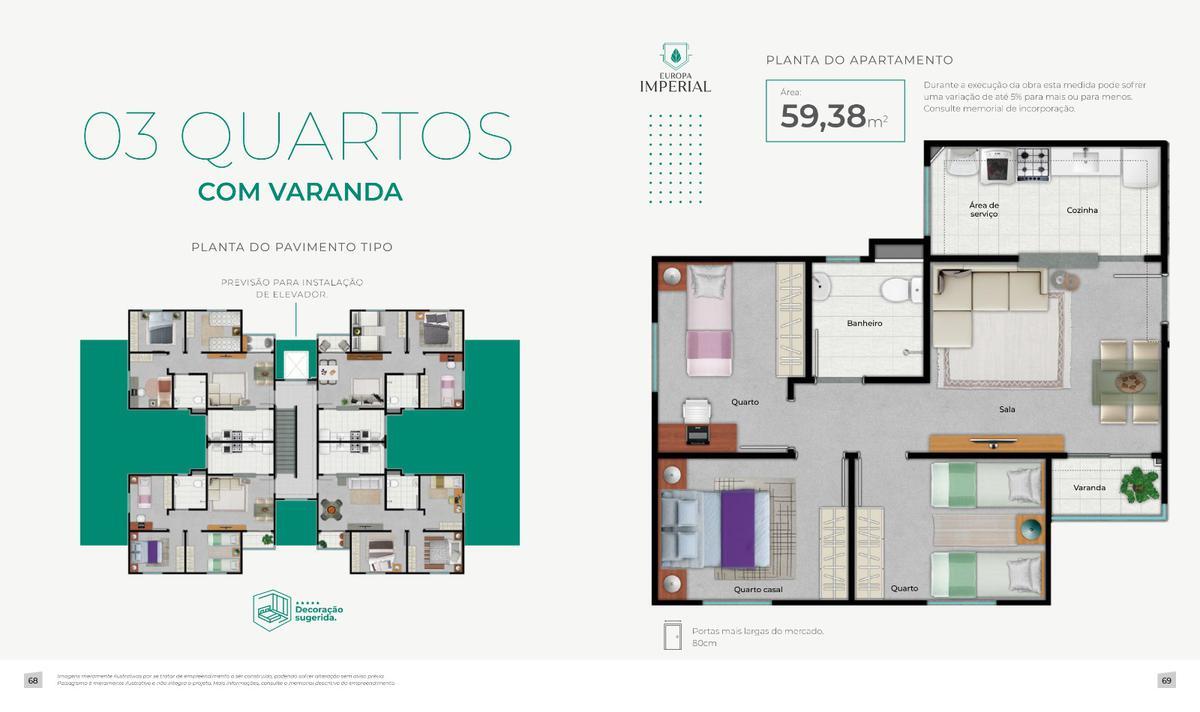 Apartamento, Vila Magdalena, 3 Quartos, 1 Vaga