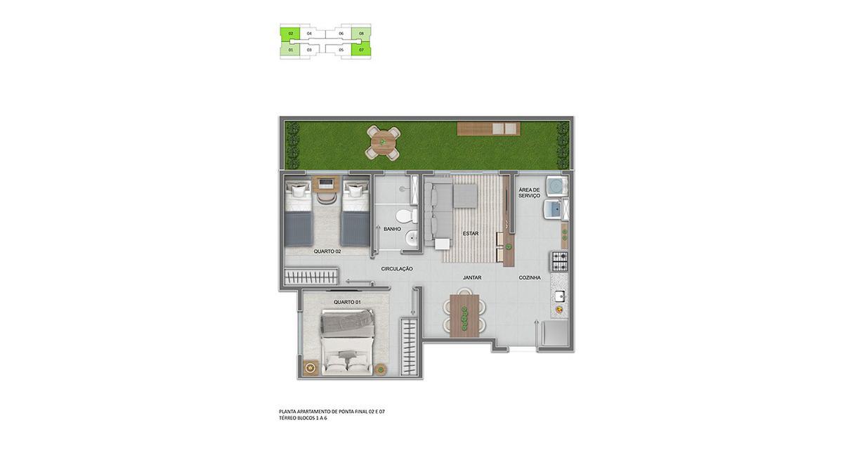 Apartamento, São Gabriel, 2 Quartos, 1 Vaga