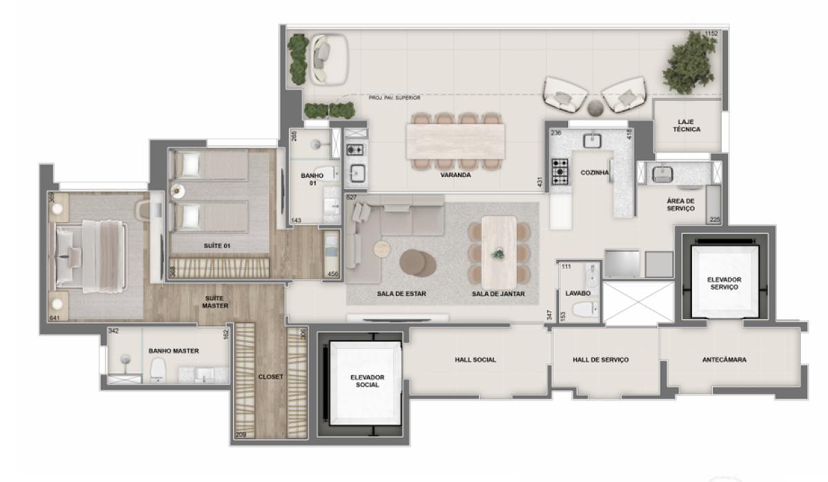 Apartamento, Jardinaves, 2 Quartos, 2 Vagas, 2 Suítes