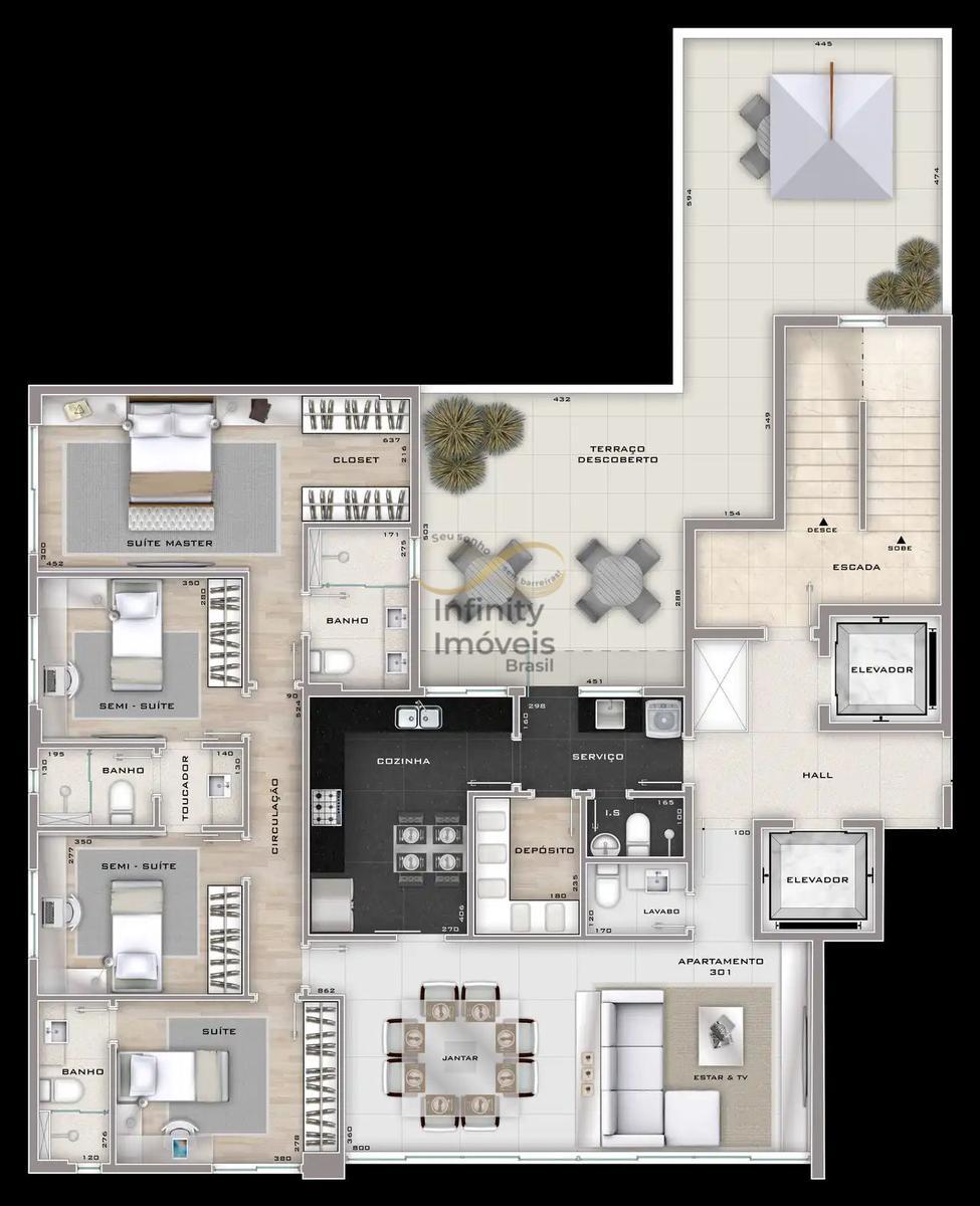 Apartamento, Cidade Nova, 4 Quartos