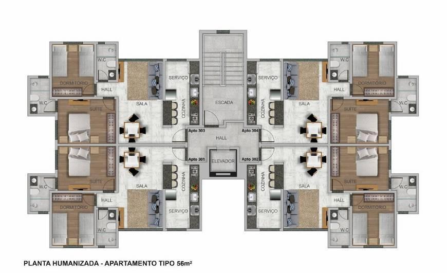 Apartamento, Boa Vista, 2 Quartos, 2 Vagas, 2 Suítes