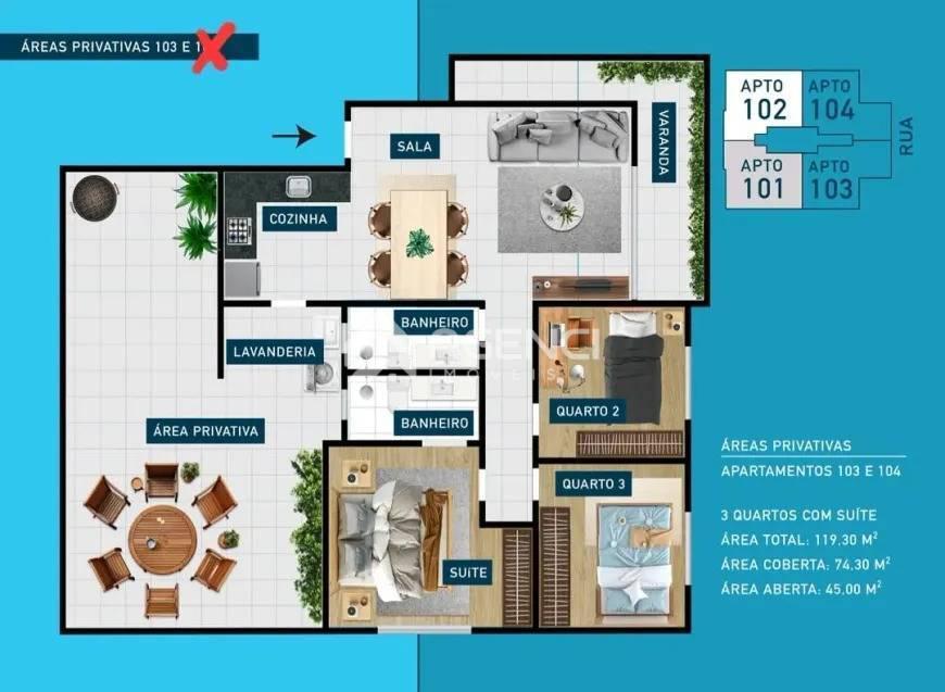 Apartamento, Cabral, 3 Quartos, 0 Vaga, 1 Suíte