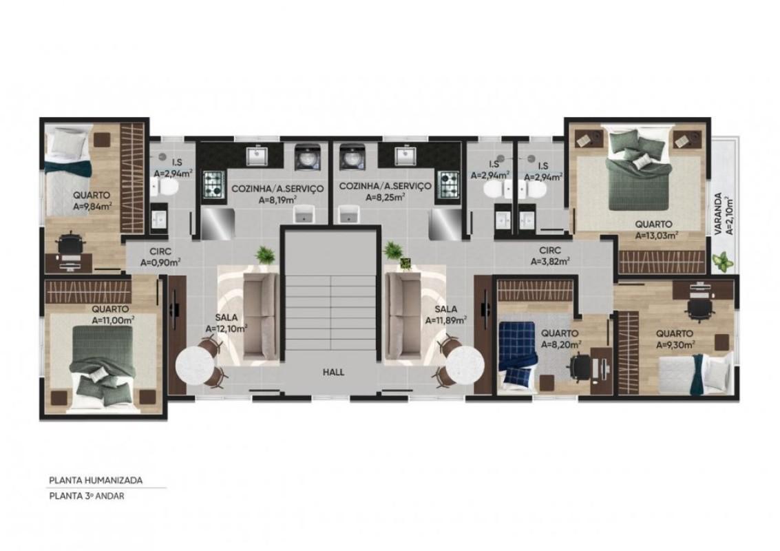 Apartamento, Palmeiras, 2 Quartos, 1 Vaga