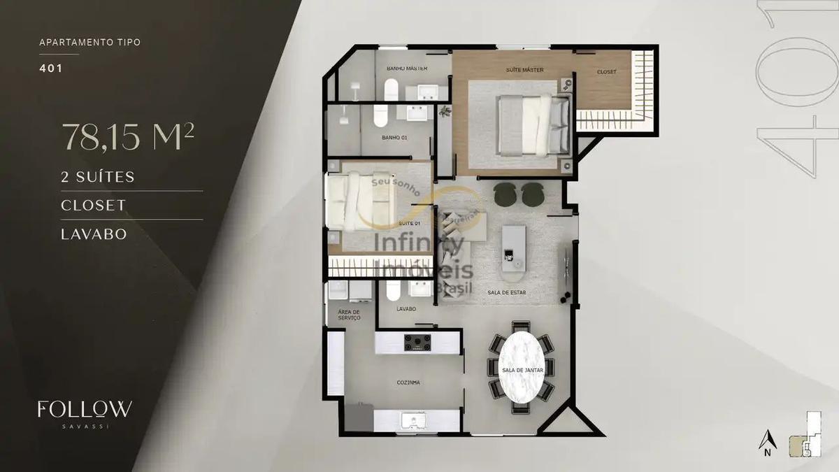 Apartamento, Savassi, 2 Quartos