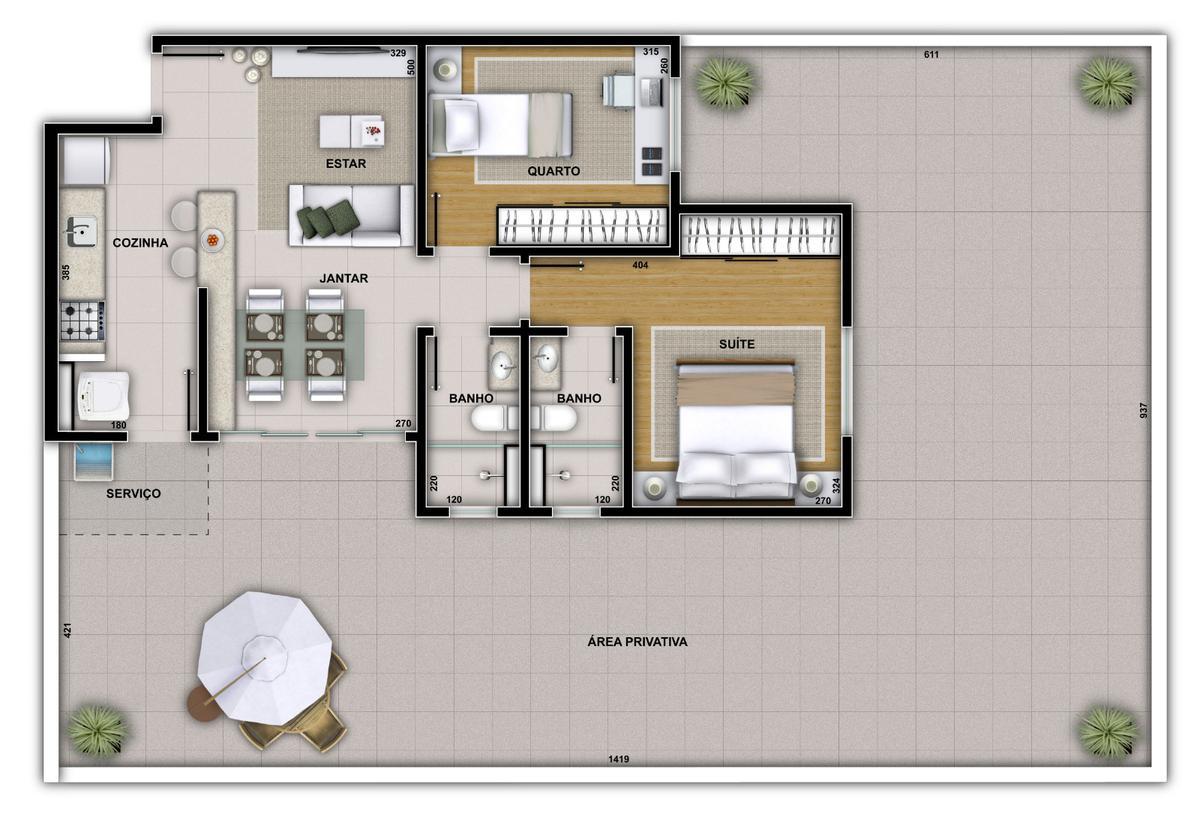 Apartamento, Serra, 3 Quartos, 2 Vagas, 1 Suíte