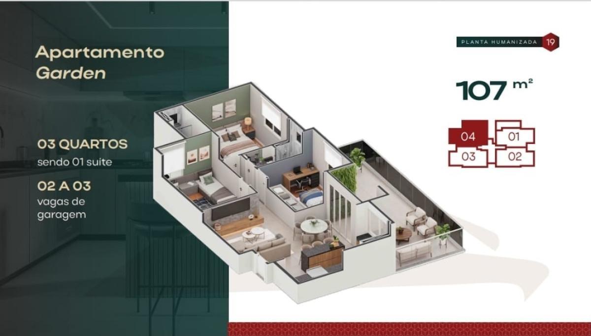 Apartamento, Coração Eucarístico, 3 Quartos, 2 Vagas, 1 Suíte