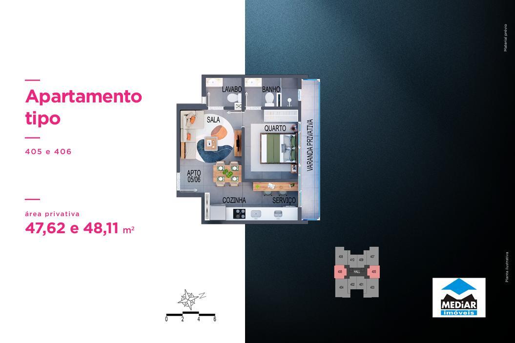 Apartamento, Santa Efigênia, 1 Quarto, 0 Vaga, 1 Suíte