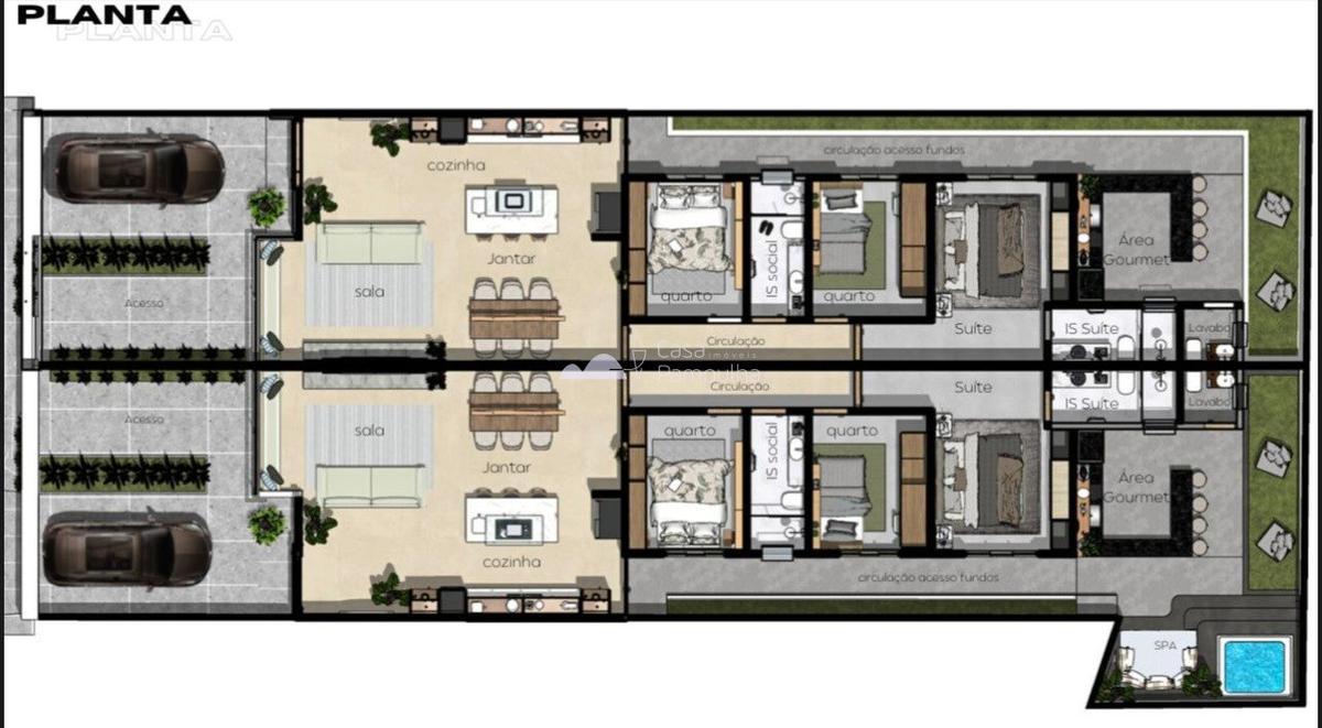 Casa, Santa Amélia, 3 Quartos, 2 Vagas, 1 Suíte